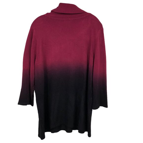 Women’s Plus Size Ombré Turtleneck Sweater w/Small Stones Scattered SZ 2X - Picture 6 of 7